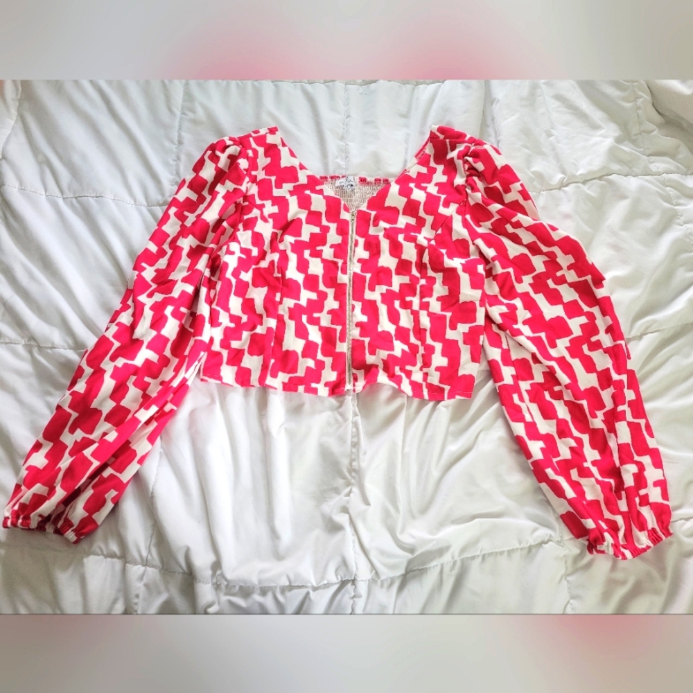 With Love Molly Zip Up Crop Top